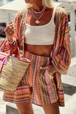 Striped Breezy Short Set with Cover-Up