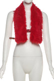 Faux Fur Buckled Shoulder Wrap