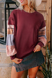 Plaid Colorblock Patchwork Pullover