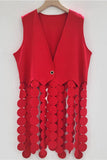Statement Fringe Circle Vest