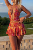 Cut-Out Halter Vacation Dress