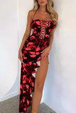 Lace-Up Floral Casual Dress