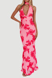 Floral Halter Maxi Dress