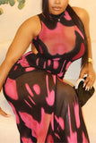 Abstract Pattern Sleeveless Maxi Dress