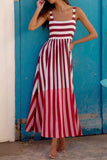 Striped Sleeveless Maxi Dress