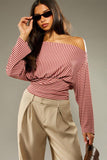 Off-Shoulder Striped Blouse