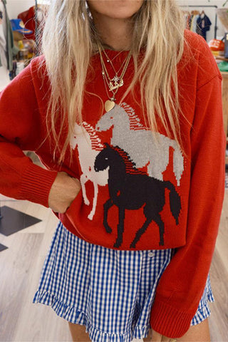 Equestrian Themed Sweater