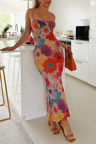 Floral Pattern Vacation Dress