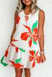 Tie-Back Floral Babydoll Dress