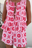Tie-Front Ruffled Short Set