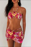 Floral Accent Bikini Set