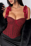Bow-Tie Strap Corset Tank