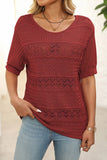 Elegant Knit Short-Sleeve Top