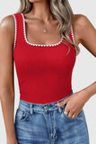Scalloped Trim Tank Top