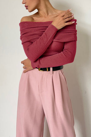 Off-The-Shoulder Knit Sweater