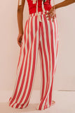 Striped Wide-Leg Casual Pants