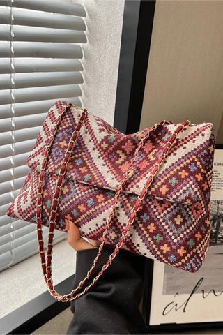 Chic Woven Chain Strap Bag