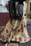 Artistic Print Floral Maxi Skirt