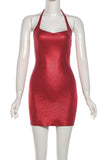 Halter Bodycon Mini Dress