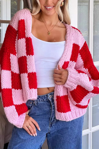 Knit Open-Front Cardigan