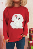Playful Puppy Appliqué Sweater