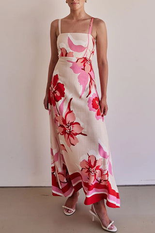 Floral Maxi Sundress with Straps