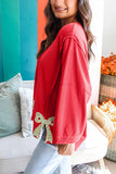 Bow-Accent Casual Sweatshirt