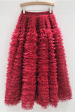 Ruffled Midi Casual Skirt