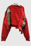 Asymmetrical Cable Knit Sweater