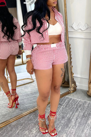 Striped Two-Piece Short Set