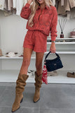 Lace Button-Up and Shorts Set