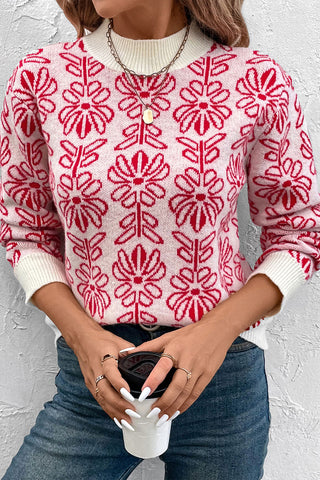 Floral Pattern Sweater