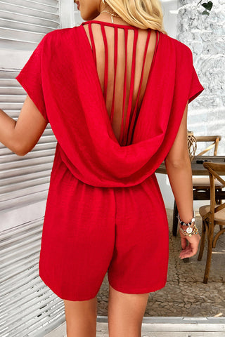 Open Back Draped Romper
