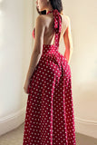 Polka Dot Halter A-Line Sundress