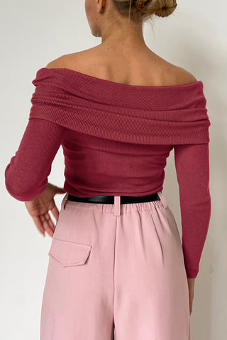 Off-The-Shoulder Knit Sweater