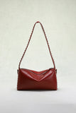 Studded Shoulder Bag with Zipper Closure