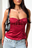 Ruched Sweetheart Cami Top