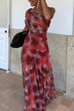 One-Shoulder Flowing Casual Dress