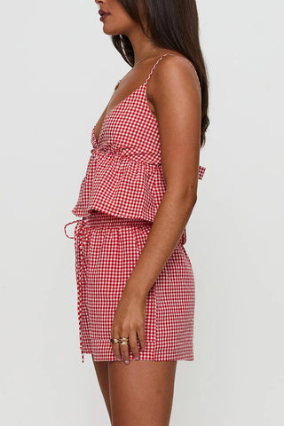 Stylish Gingham Short Set