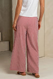 Wide-Leg Checkered Casual Pants