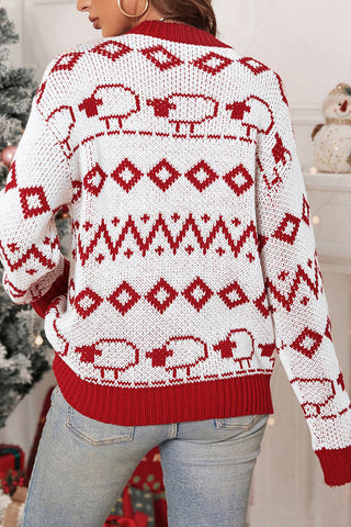 Festive Pattern Crewneck Sweater