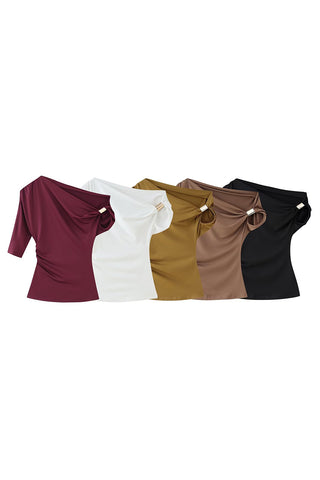 Asymmetric T-Shirt with Ring Detail