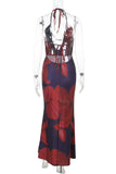 Floral Halter Maxi Sundress