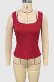 Scalloped Trim Tank Top