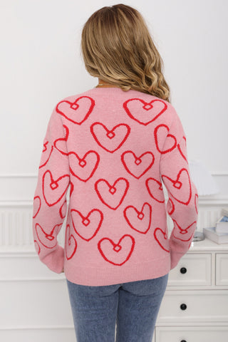 Heart Patterned Sweater