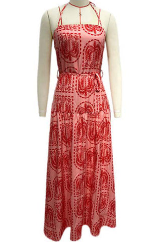 Halter-Neck Maxi Dress