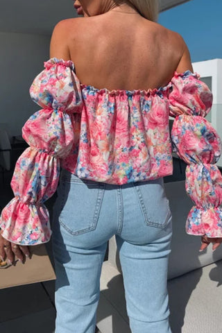 Off-The-Shoulder Ruffle Blouse
