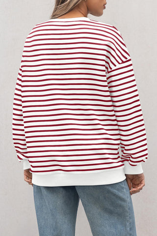 Striped Crew Neck Sweatshirt