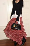 Asymmetrical Plaid Skirt