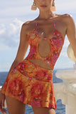 Cut-Out Halter Vacation Dress